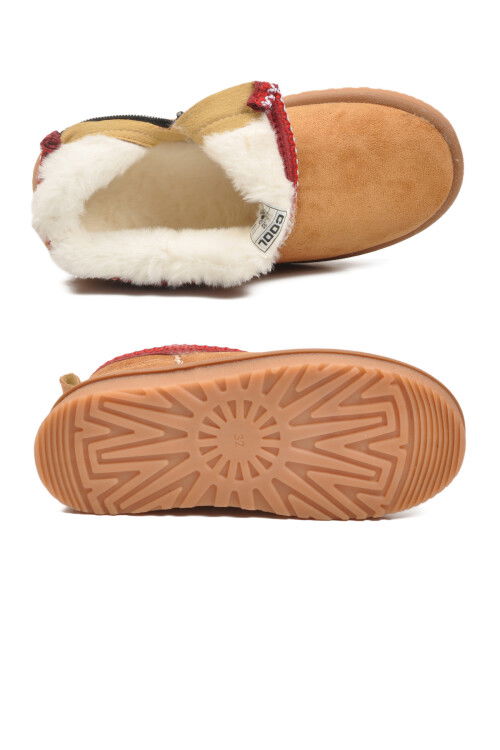 Taba Süet İçi Kürklü Soğuğa Dirençli Kız Çocuk Bot Ugy F