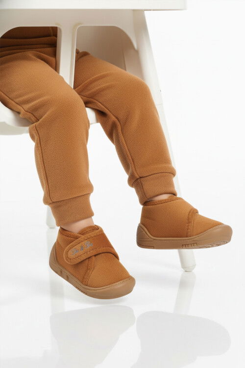 Taba Süet Cırtlı Bebek Panduf Ba&Ba 058989 B