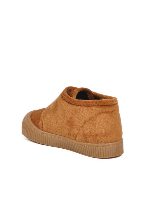 Taba Süet Cırtlı Unisex Çocuk Panduf Ba&Ba 058999 P