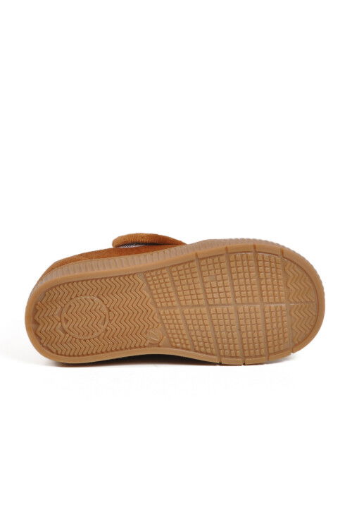 Taba Süet Cırtlı Unisex Çocuk Panduf Ba&Ba 058999 P