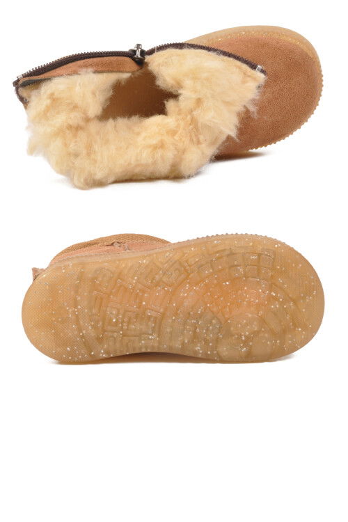 Taba İçi Kürklü Fermuarlı Bebek Bot 1212 B