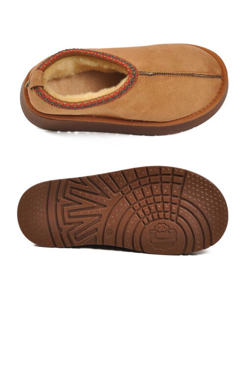 Taba İçi Kürklü Kadın Casual Ayakkabı U-50 Z