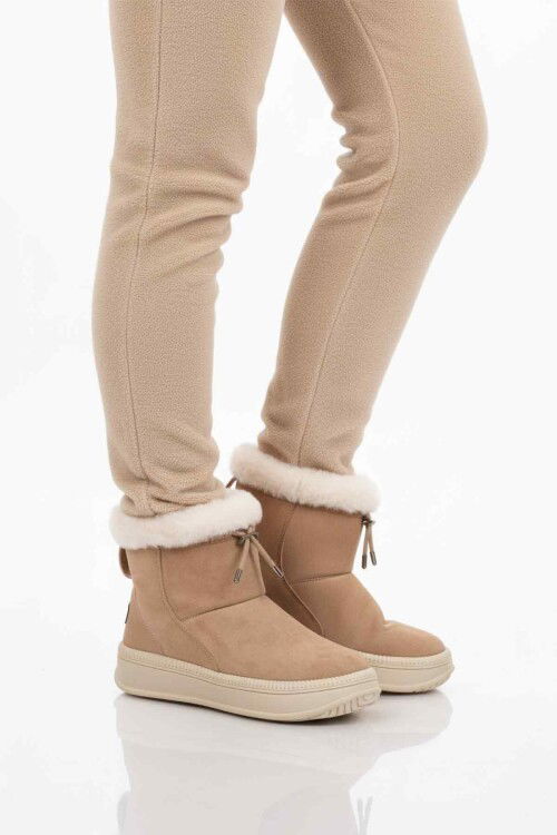 Vizon Kürklü Kaymaz Soğuğa Dirençli Kadın Bot 25003 Z