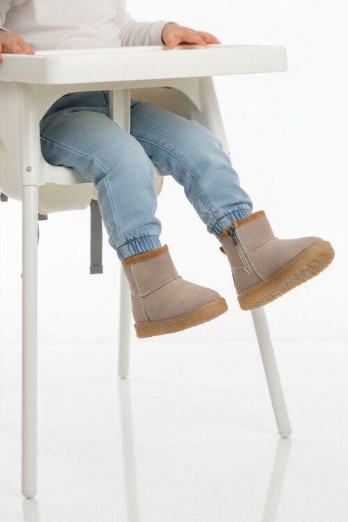 Vizon İçi Kürklü Fermuarlı Bebek Bot 1212 B