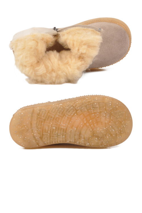 Vizon İçi Kürklü Fermuarlı Bebek Bot 1212 B