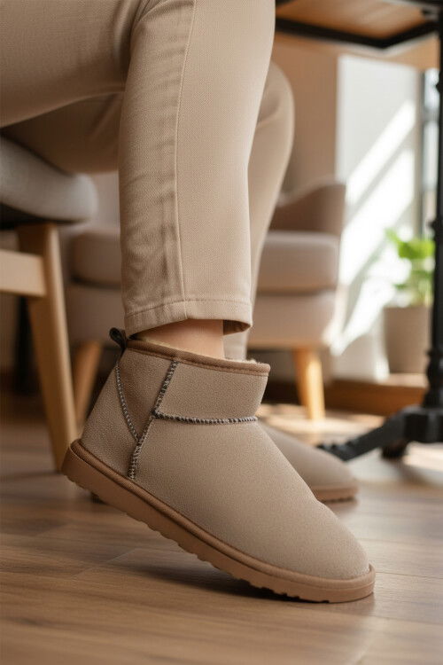 Vizon İçi Kürklü Soğuğa Dirençli Kadın Bot U-19 Z