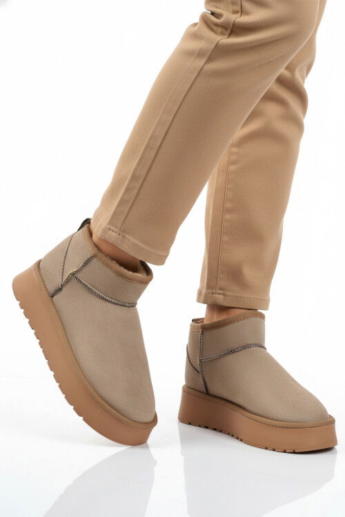 Vizon İçi Kürklü Soğuğa Dirençli Kadın Bot U-400 Z