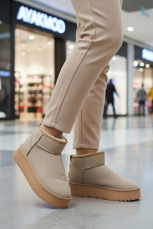 Vizon İçi Kürklü Soğuğa Dirençli Kadın Bot U-400 Z