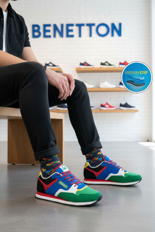 Yeşil Bağcıklı Hafif Erkek Spor Ayakkabı BNI-10047 M