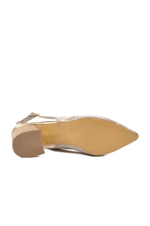 Altın Topuklu Kadın Abiye Ayakkabı 417688 Z