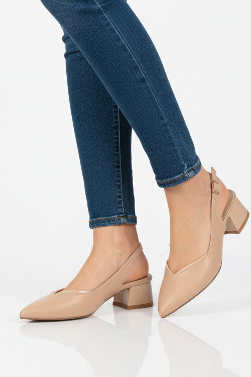 Beige Womens Evening Shoes 357115 Z