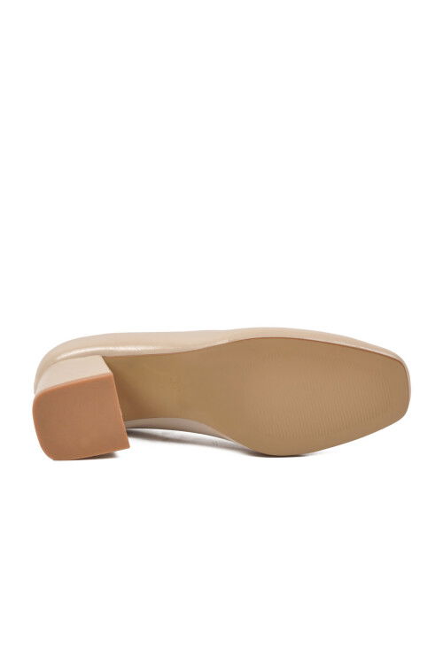 Bej Kadın Kalın Topuklu Ayakkabı 593055 Z