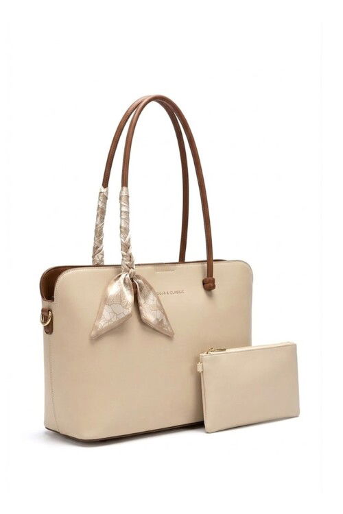 Bej Kadın Omuz Çantası C1105