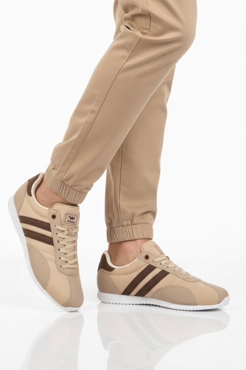 Bej Kahve Bağcıklı Hafif Erkek Spor Ayakkabı 2001 Tares M