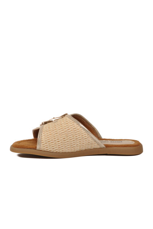 Bej Hafif Kadın Günlük Terlik PC-54776 Z