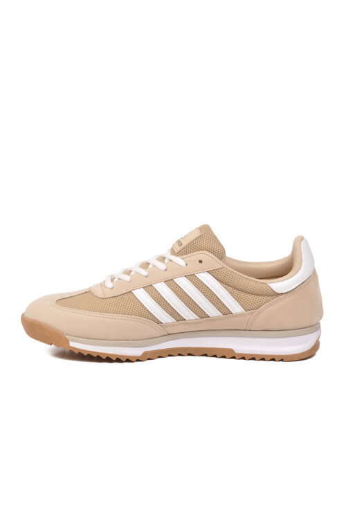 Bej Bağcıklı Kaymaz Erkek Spor Ayakkabı 2377 M