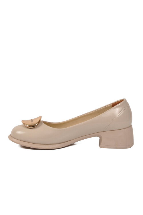 Bej Rugan Kadın Topuklu Ayakkabı PC-54764 Z