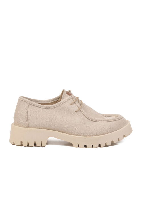Beige Suede Womens Casual Shoes PC-54319 Z