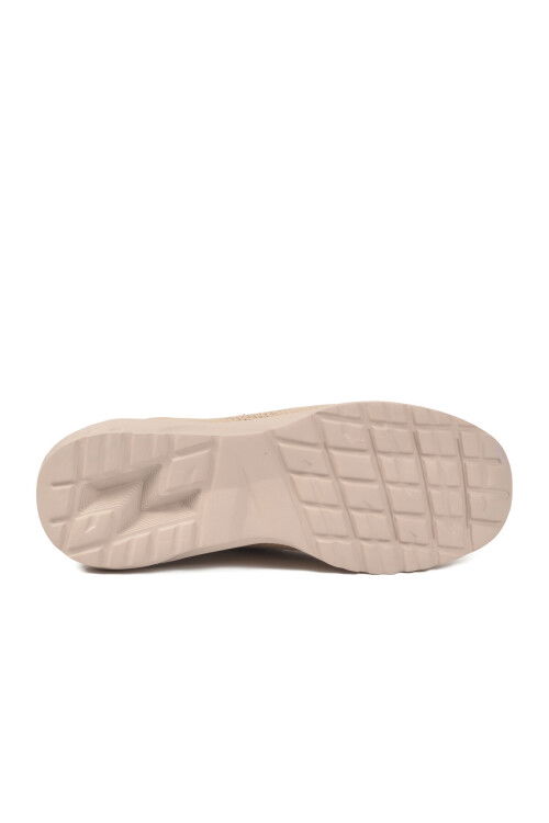 Bej Fileli Hafif Esnek Bağcıklı Erkek Spor Ayakkabı Bst-646 M