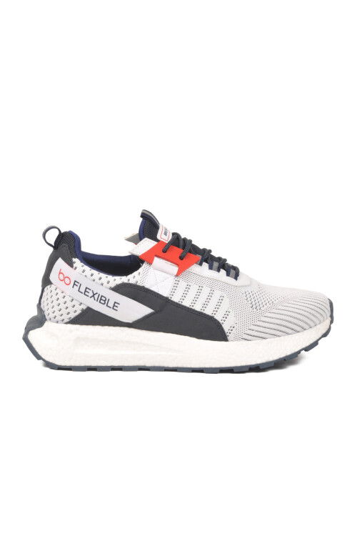 Beyaz Fileli Hafif Esnek Hafızalı Taban Erkek Spor Ayakkabı Bst-654 M