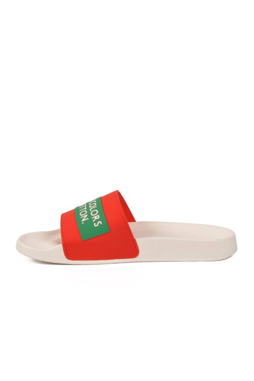 Beyaz Kırmızı Erkek Günlük Terlik BN-1430 M