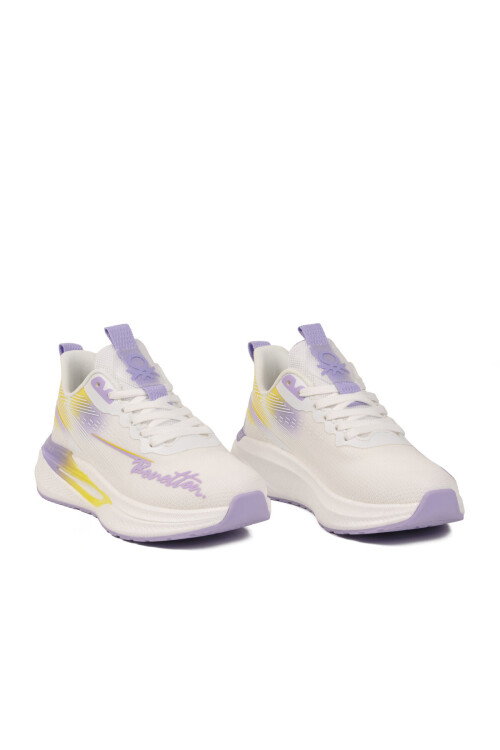 Beyaz Fileli Hafif Hafızalı Taban Kadın Spor Ayakkabı BNI-11496 G