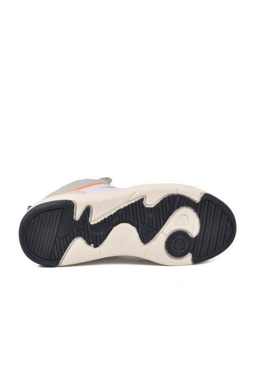Beyaz Bilek Boy Bağcıklı Unisex Hi Sneaker BN-31210 G