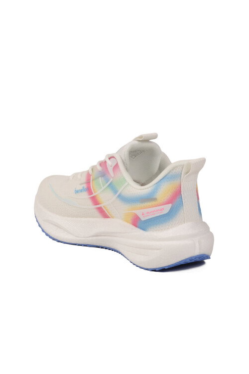 Beyaz Bağcıklı Hafif Kadın Spor Ayakkabı BNI-11510 G