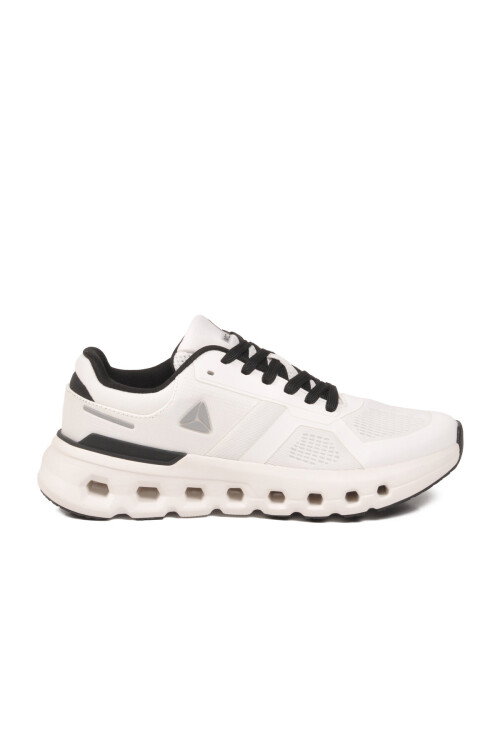 Beyaz Siyah Fileli Hafif Esnek Erkek Spor Ayakkabı 5006 M