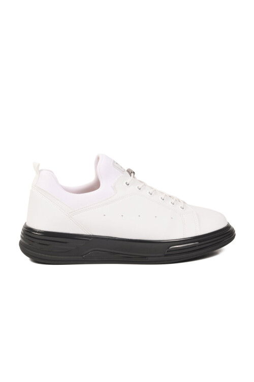 Beyaz Lastik Bağcıklı Erkek Sneaker Balase M