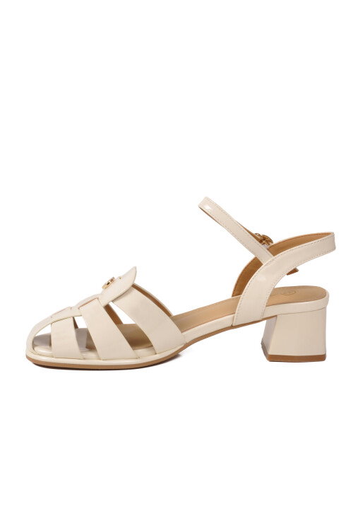 Beyaz Özel Gün Topuklu Kadın Abiye Ayakkabı 26Y492 G