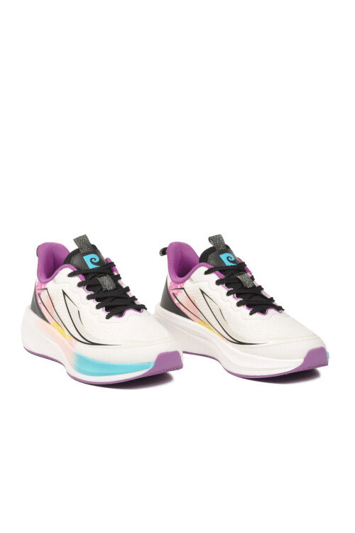 Beyaz Fileli Esnek Hafif Kadın Spor Ayakkabı PCI-11365 G