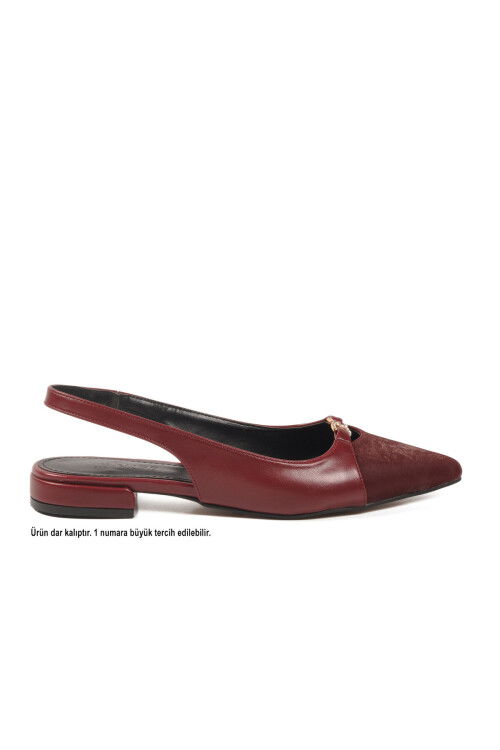 Bordo Dar Kalıp Özel Gün ve Davet Kadın Abiye Ayakkabı 312553 Z