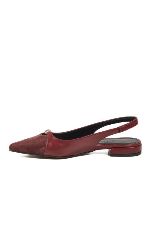 Bordo Dar Kalıp Özel Gün ve Davet Kadın Abiye Ayakkabı 312553 Z