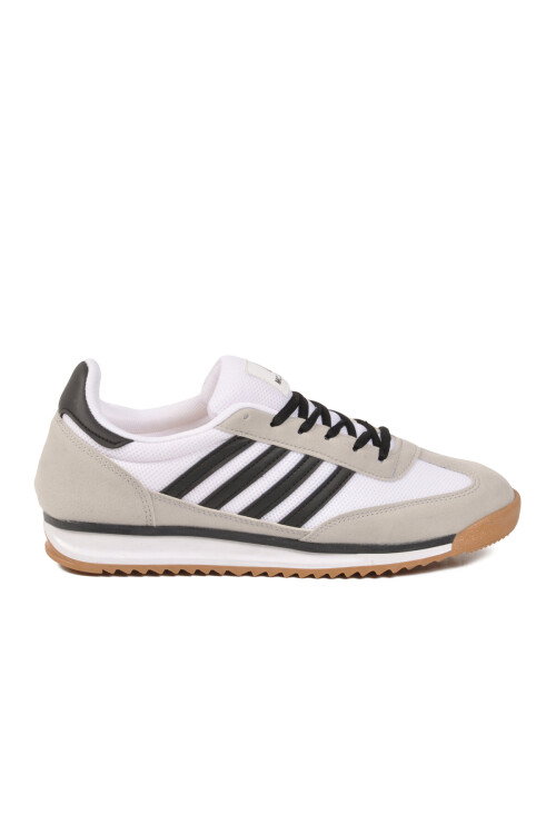 Buz Beyaz Bağcıklı Kaymaz Erkek Spor Ayakkabı 2377 M