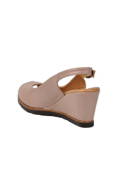 Bej Kadın Topuklu Sandalet PC-54596 Z