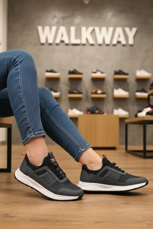 حذاء رياضي خفيف الوزن مرن برباط مدخن للجنسين من Nans 6006 G