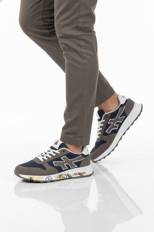 Füme Lacivert Fileli Hafif Erkek Spor Ayakkabı 2444 M