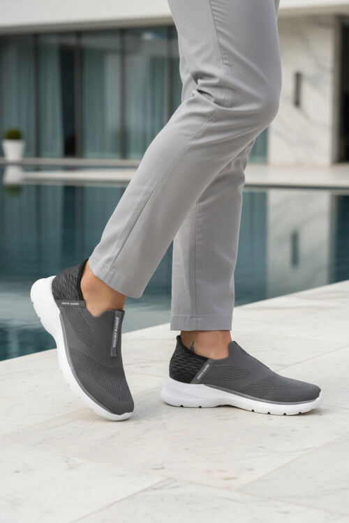 Füme Fileli Hafif Esnek Erkek Yürüyüş ve Spor Ayakkabı PCI-10050 M