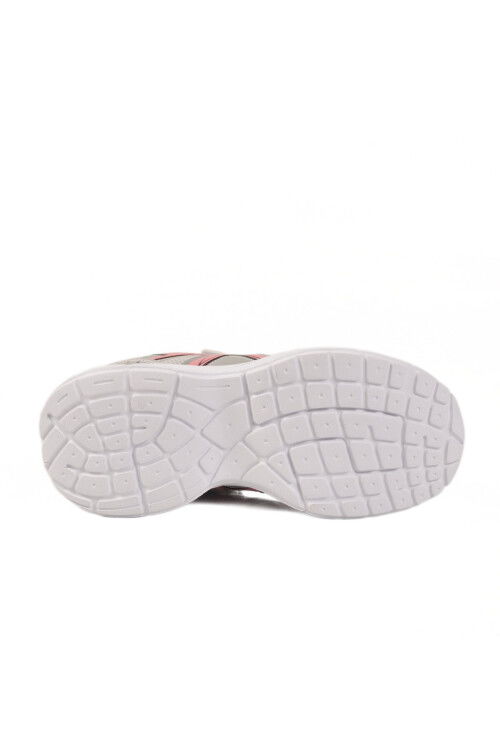 Gümüş Beyaz Cırtlı Fileli Hafif Kız Çocuk Spor Ayakkabı Ruffon F