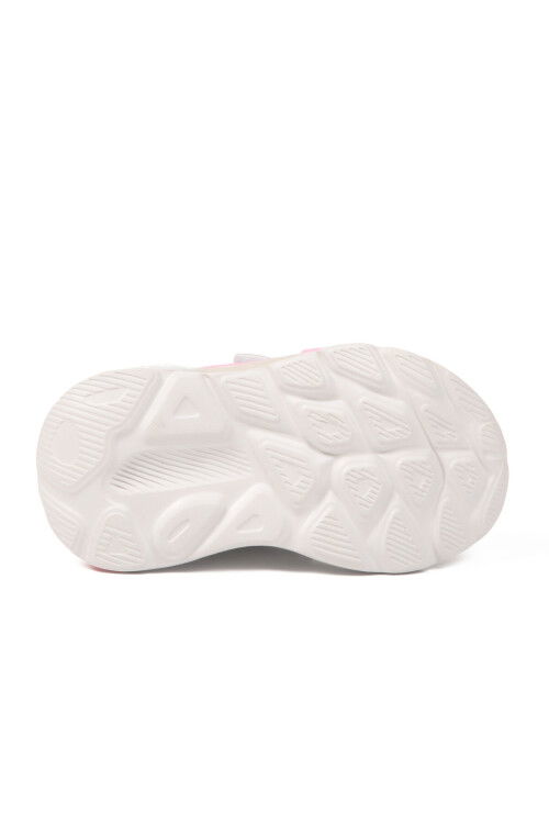 Gümüş Pembe Cırtlı Işıklı Kız Çocuk Spor Ayakkabı 1986 B