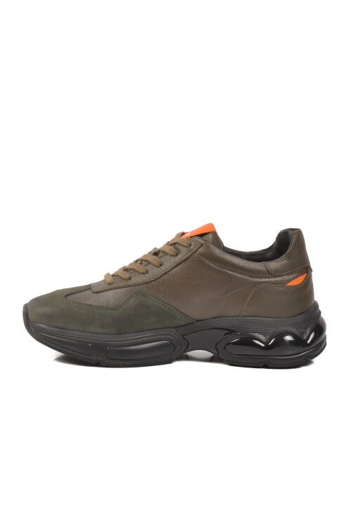 Haki Nubuk Hakiki Deri Erkek Casual Ayakkabı 152-20328 M