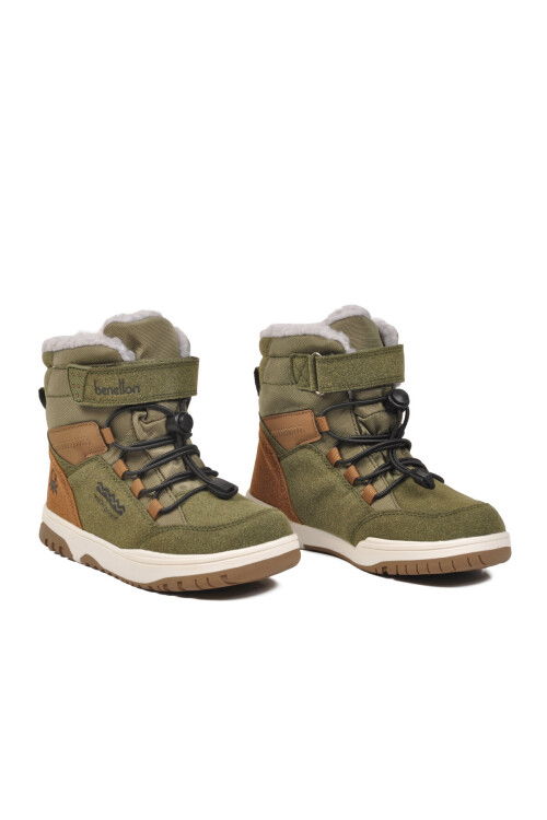 Haki Cırtlı Su Geçirmez Unisex Çocuk Bot BNI-11000 F