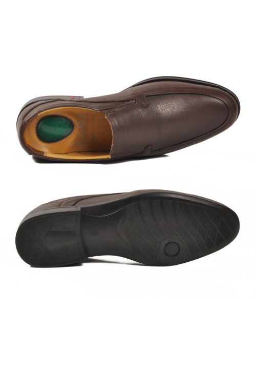 Kahve Bağcıksız Deri Jel Taban Anatomik Erkek Casual Ayakkabı 301 M