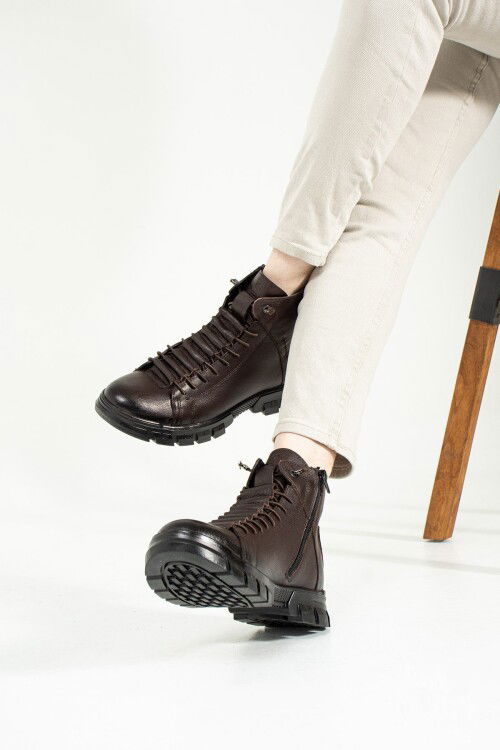 Kahve Hakiki Deri Erkek Bot Aversa 102 20725 M