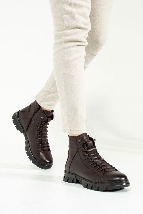 Kahve Hakiki Deri Erkek Bot Aversa 102 20725 M