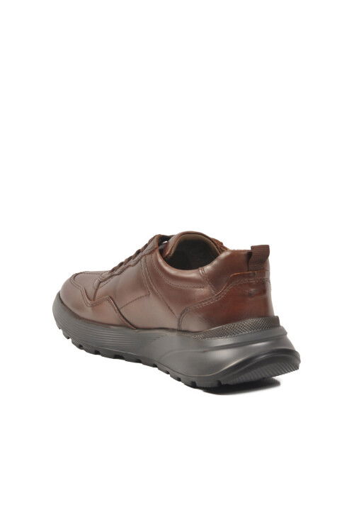 Kahve Hakiki Deri Erkek Casual Ayakkabı 152-20342 M