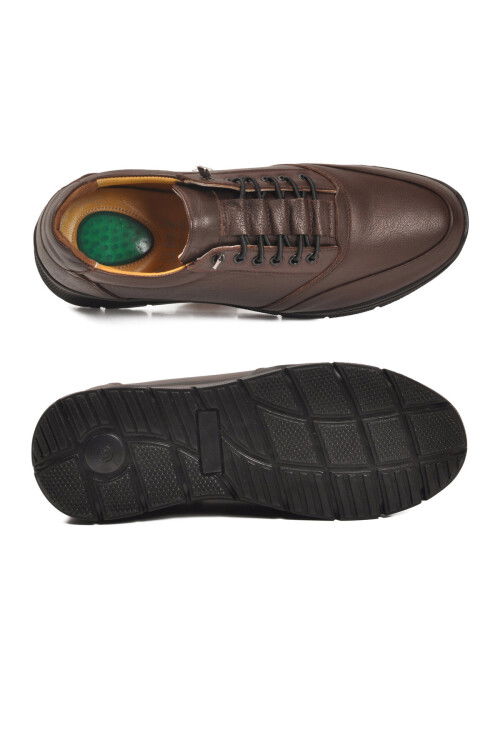 Kahve Hakiki Deri Anatomik Jel Taban Erkek Casual Ayakkabı 901 M