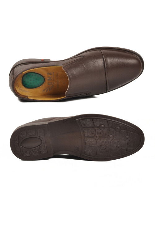 Kahve Hakiki Deri Jel Taban Anatomik Erkek Klasik Ayakkabı 425 M