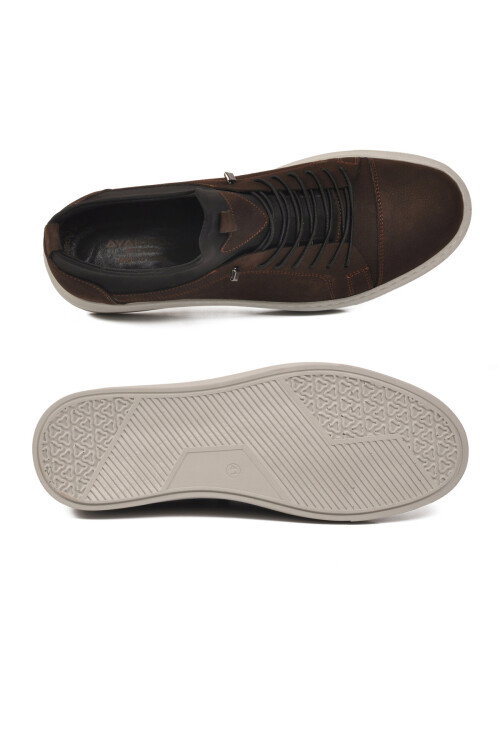 Kahve Nubuk Hakiki Deri Erkek Casual Ayakkabı 818 M